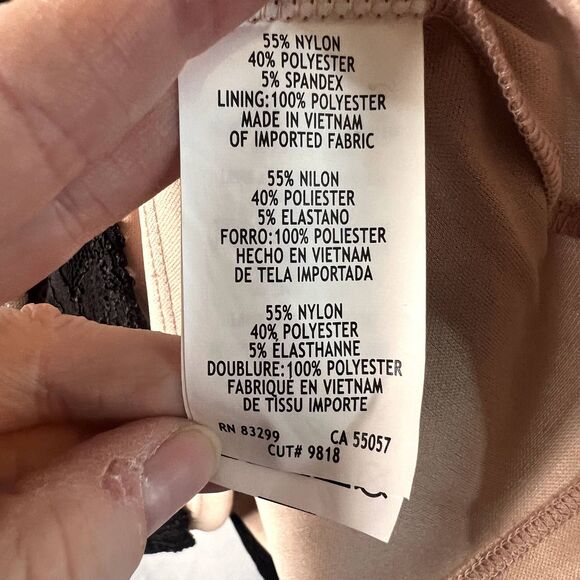 Onyx Nite Black Lace & Sequin Dressy Cocktail Evening Tank Top Size Large - Picture 8 of 10